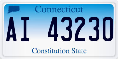CT license plate AI43230