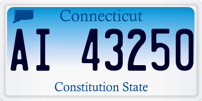 CT license plate AI43250