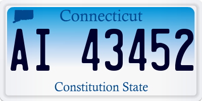 CT license plate AI43452