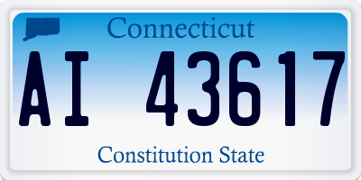 CT license plate AI43617