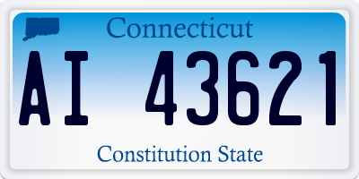 CT license plate AI43621