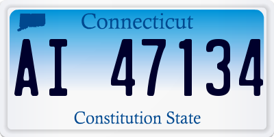 CT license plate AI47134