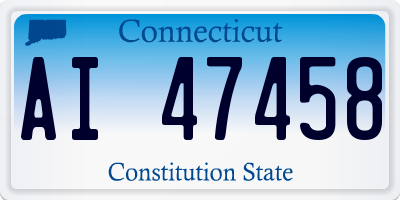 CT license plate AI47458