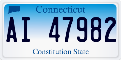 CT license plate AI47982