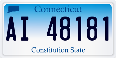 CT license plate AI48181