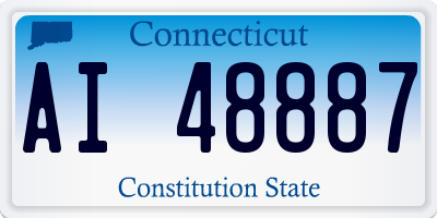 CT license plate AI48887