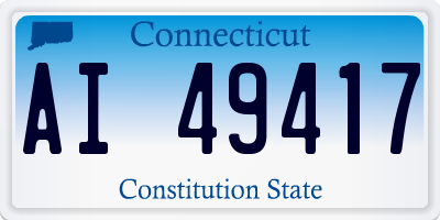 CT license plate AI49417