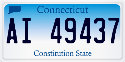 CT license plate AI49437