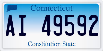 CT license plate AI49592