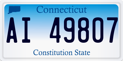 CT license plate AI49807