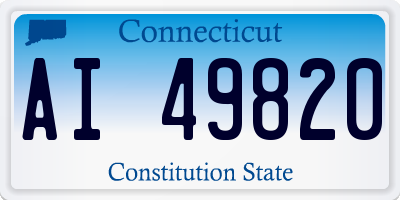 CT license plate AI49820
