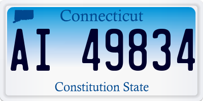 CT license plate AI49834