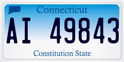 CT license plate AI49843