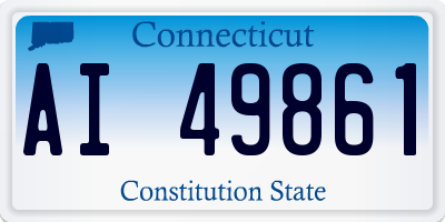 CT license plate AI49861