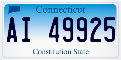 CT license plate AI49925