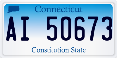 CT license plate AI50673
