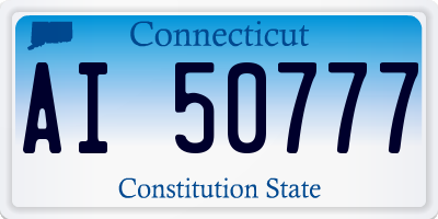 CT license plate AI50777
