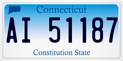 CT license plate AI51187