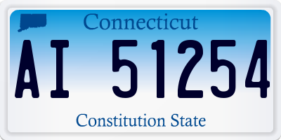 CT license plate AI51254