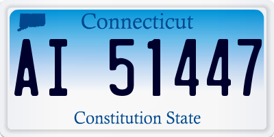 CT license plate AI51447
