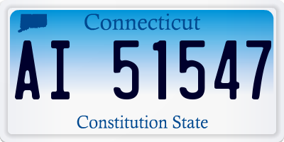 CT license plate AI51547