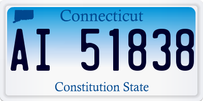 CT license plate AI51838