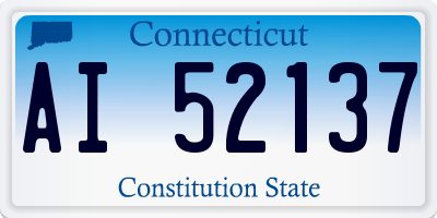 CT license plate AI52137