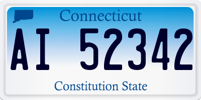 CT license plate AI52342