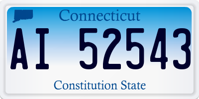 CT license plate AI52543