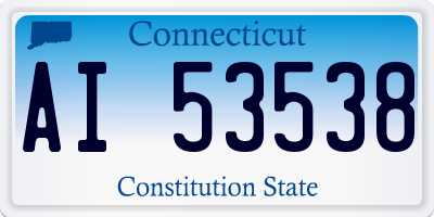 CT license plate AI53538