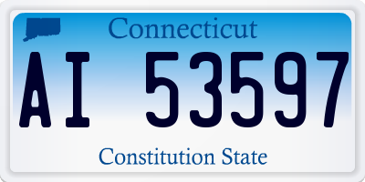 CT license plate AI53597