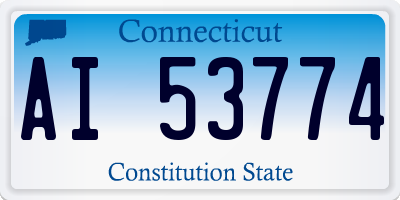 CT license plate AI53774