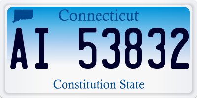 CT license plate AI53832