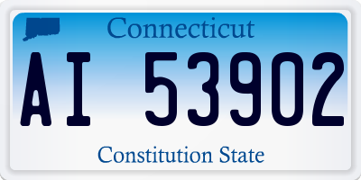 CT license plate AI53902