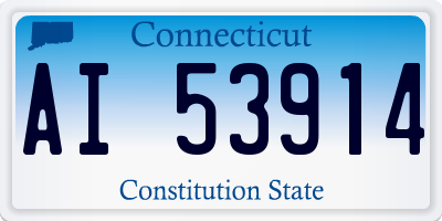 CT license plate AI53914