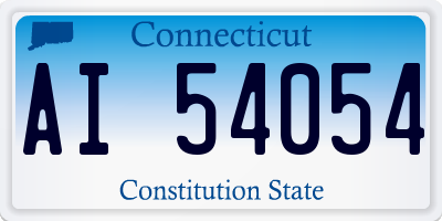 CT license plate AI54054