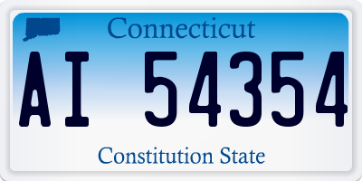 CT license plate AI54354