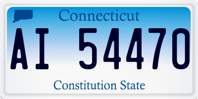 CT license plate AI54470