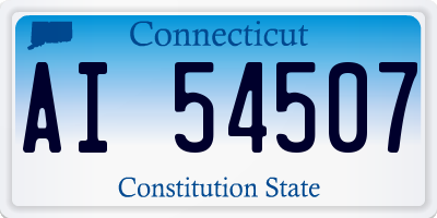 CT license plate AI54507