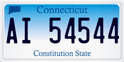 CT license plate AI54544