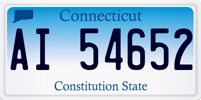 CT license plate AI54652