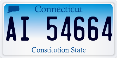 CT license plate AI54664