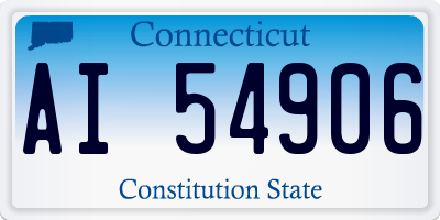 CT license plate AI54906