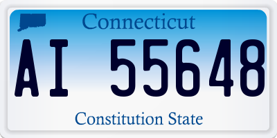 CT license plate AI55648