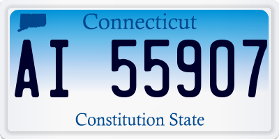 CT license plate AI55907