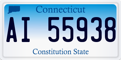 CT license plate AI55938