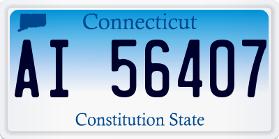 CT license plate AI56407