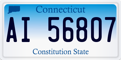 CT license plate AI56807