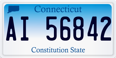 CT license plate AI56842