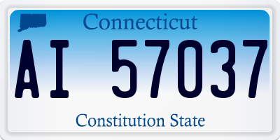 CT license plate AI57037